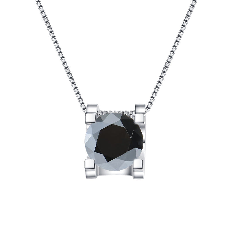 Moissanite Necklace CW 1.0ct & 2.0ct (6.5mm & 8mm)