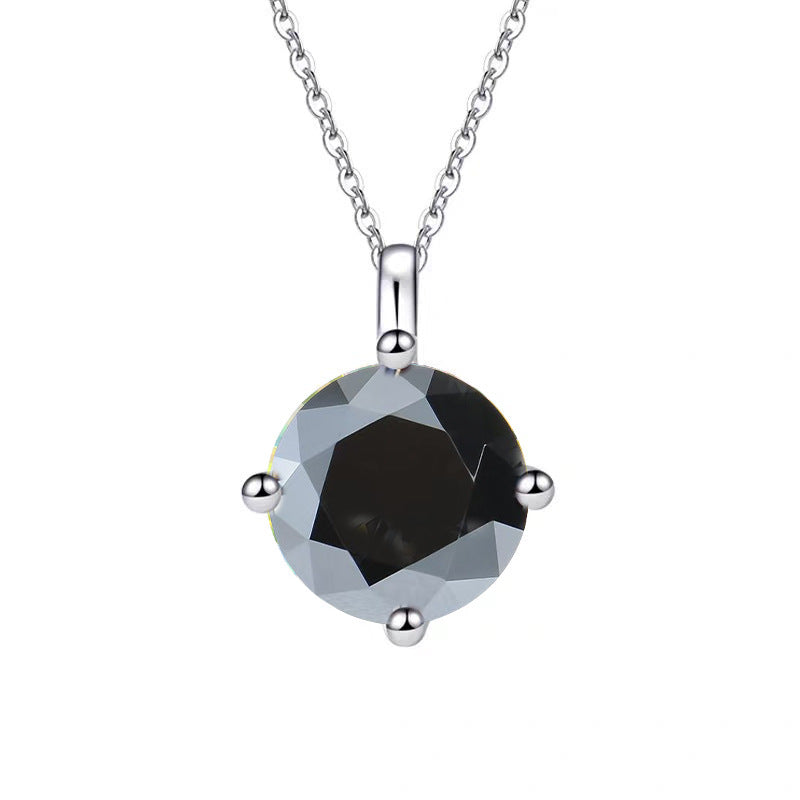 Moissanite Necklace 4C 1.0ct & 2.0ct (6.5mm & 8mm)