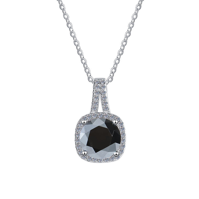 Moissanite Necklace 4GA 1.0ct & 2.0ct (6.5mm & 8mm)