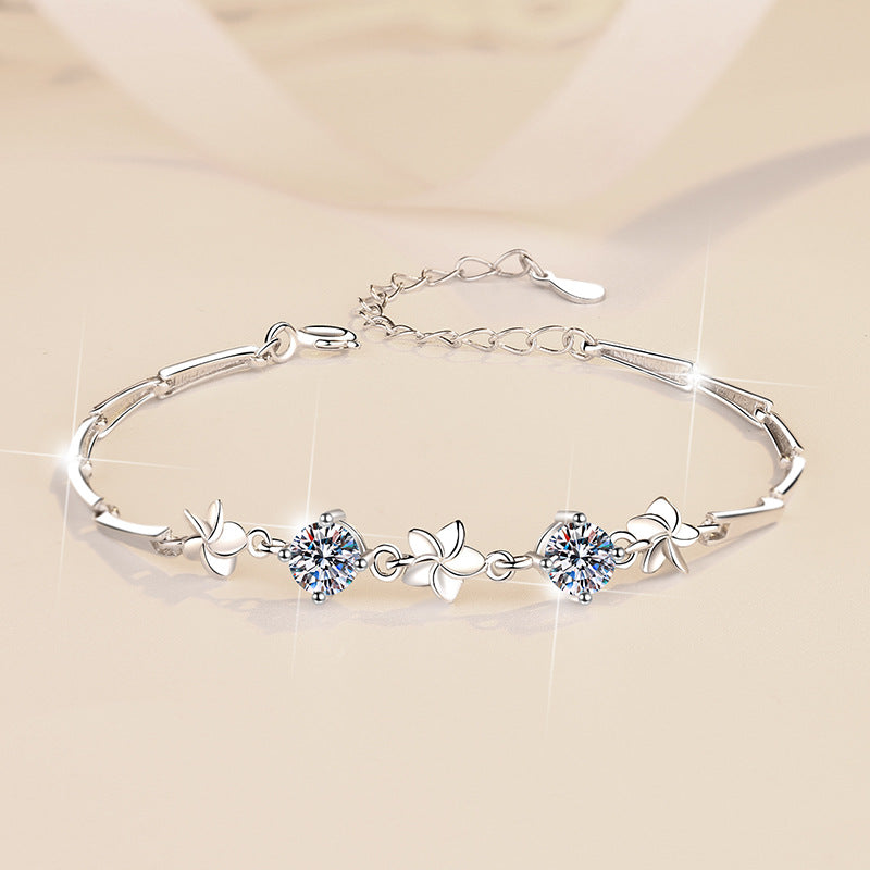 Moissanite Bracelet 4C2P 1.0ct (5mmx 2pcs)