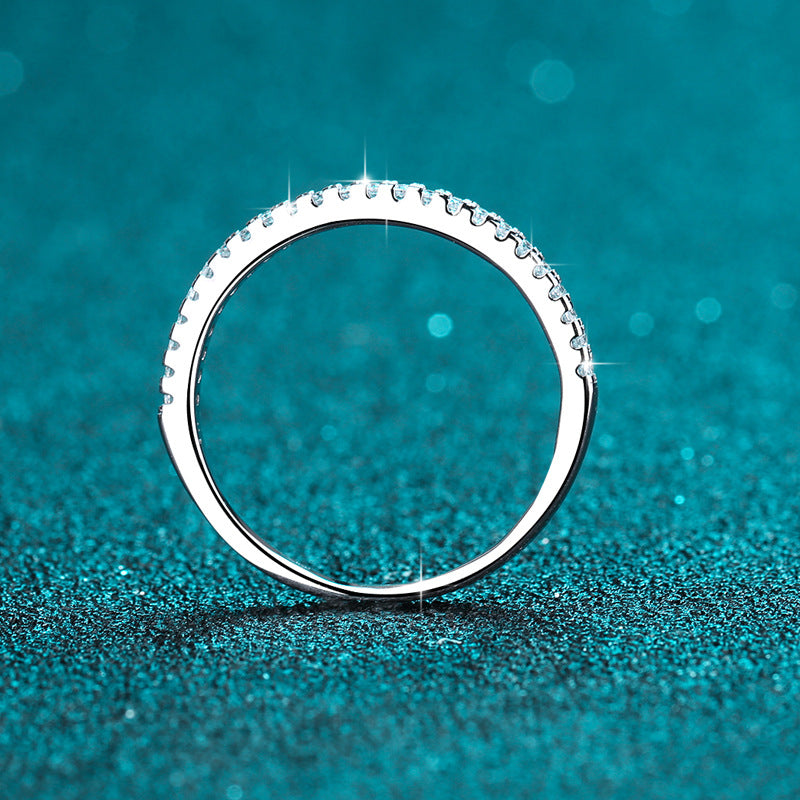 Moissanite Wedding Band Ring