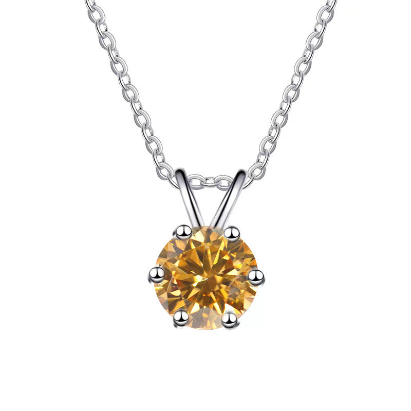 Moissanite Necklace 4RB 1.0ct (6.5mm)