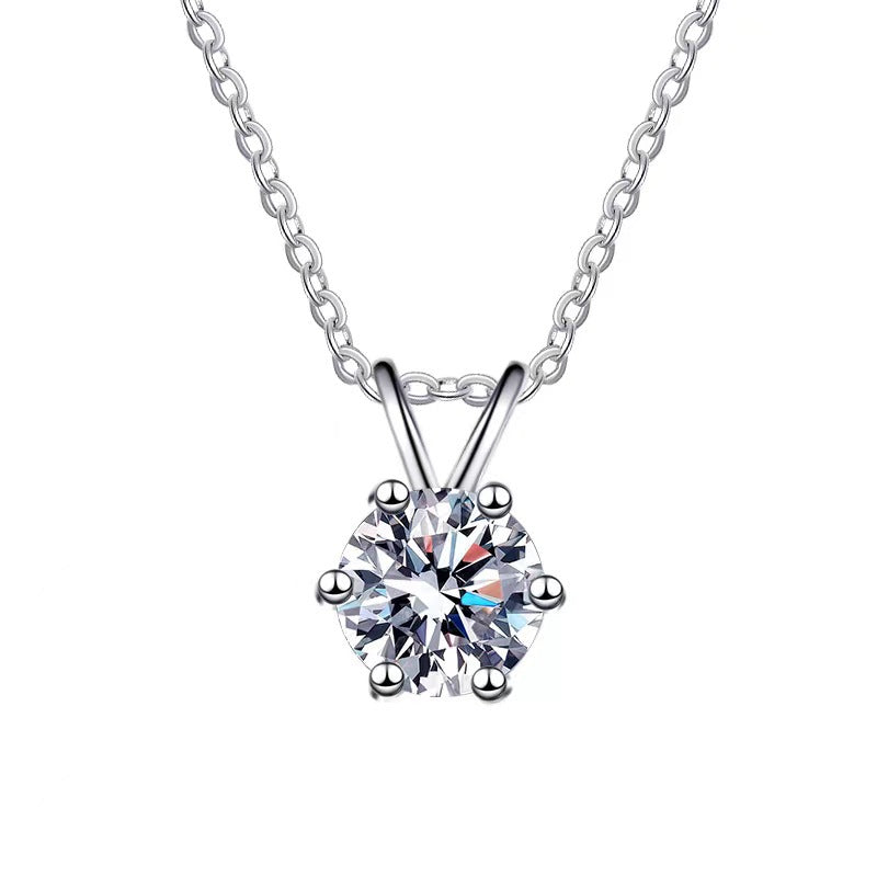 Moissanite Necklace 4RB 1.0ct (6.5mm)