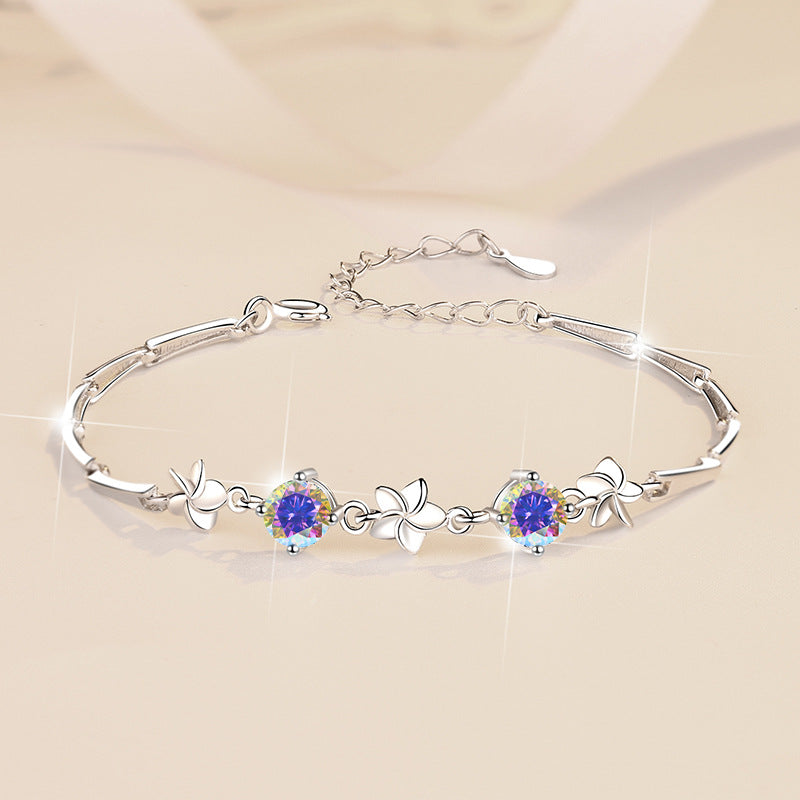 Moissanite Bracelet 4C2P 1.0ct (5mmx 2pcs)