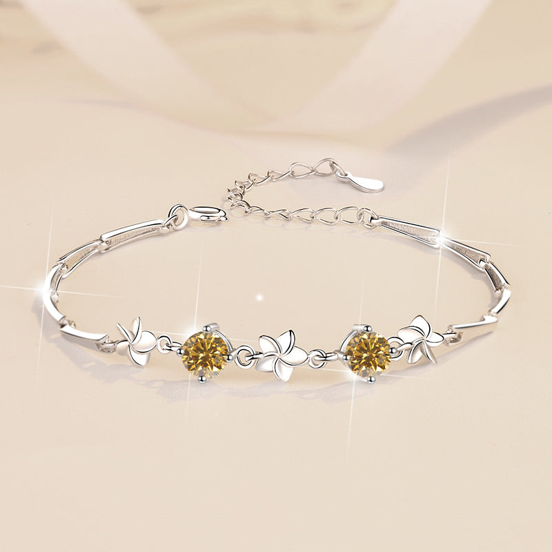 Moissanite Bracelet 4C2P 1.0ct (5mmx 2pcs)