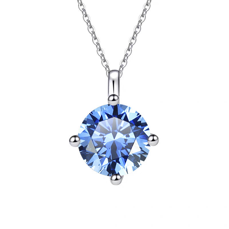 Moissanite Necklace 4C 1.0ct & 2.0ct (6.5mm & 8mm)