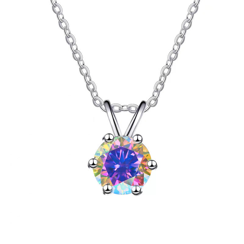 Moissanite Necklace 4RB 1.0ct (6.5mm)
