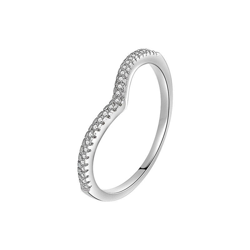 Moissanite V Shape Ring