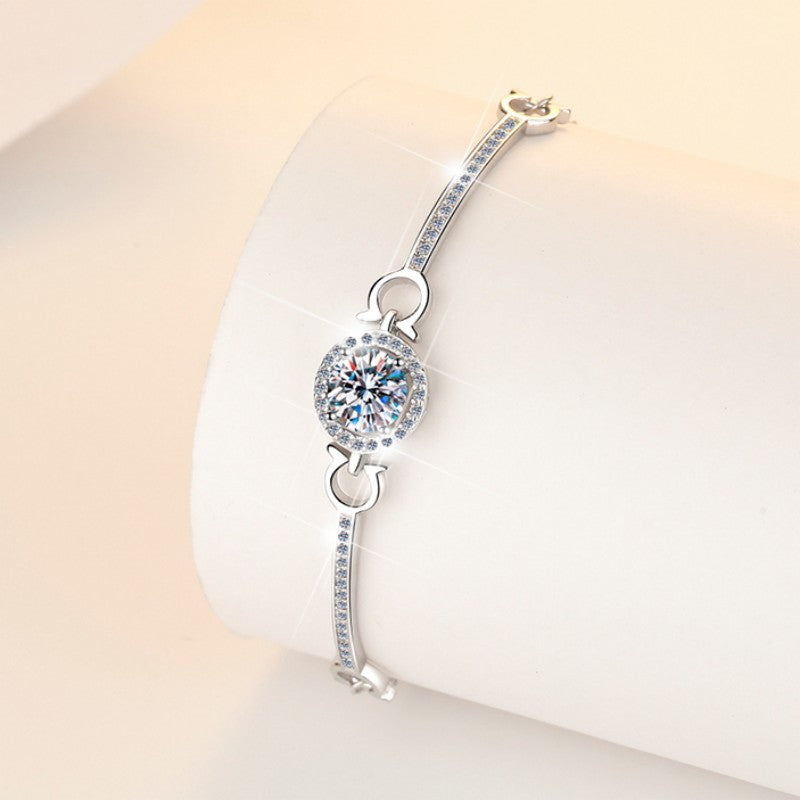 Moissanite Bracelet 4CC 1.0ct(6.5mm)