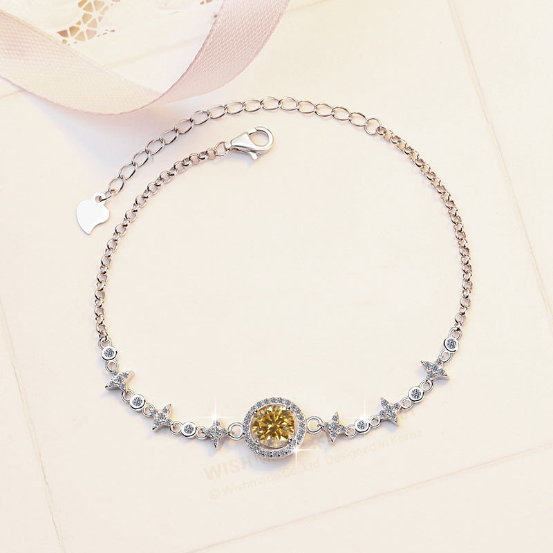 Moissanite Bracelet 4CS 1.0ct(6.5mm)