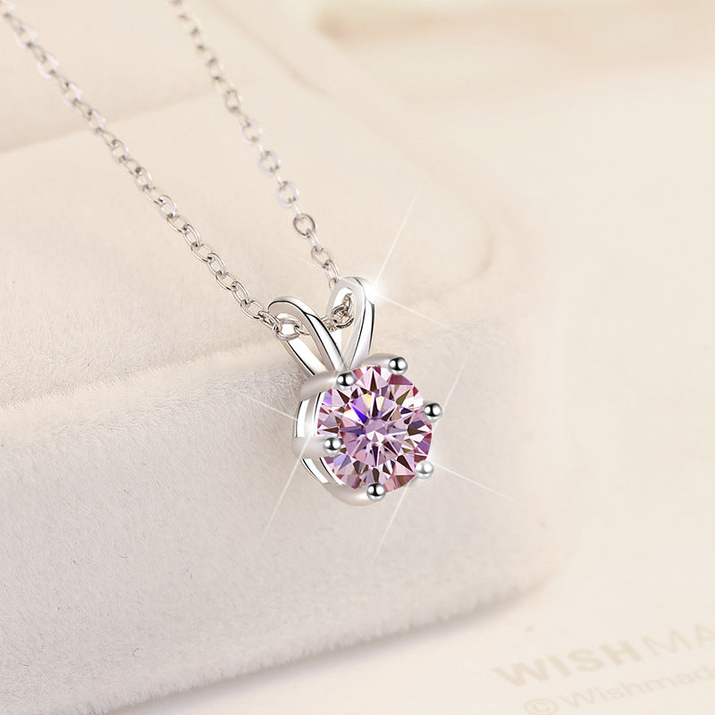 Moissanite Necklace 4RB 1.0ct (6.5mm)
