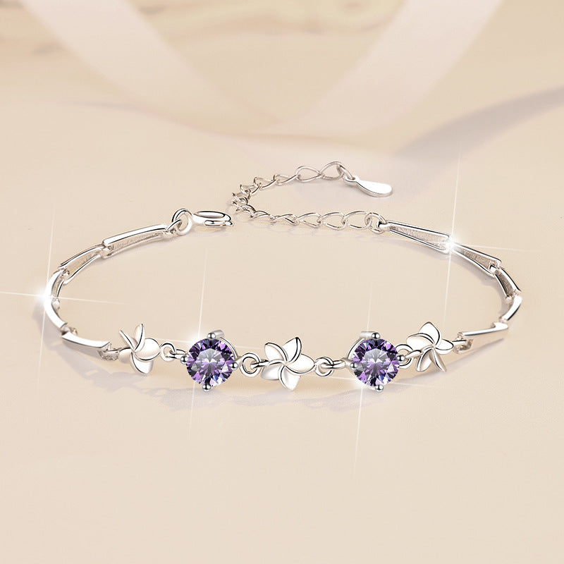 Moissanite Bracelet 4C2P 1.0ct (5mmx 2pcs)