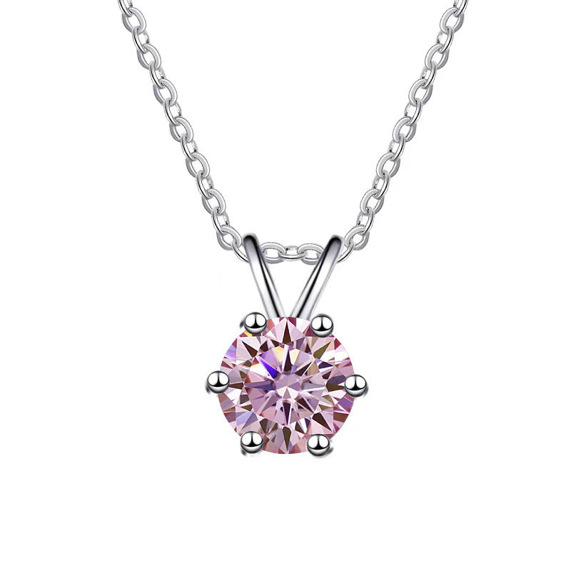 Moissanite Necklace 4RB 1.0ct (6.5mm)