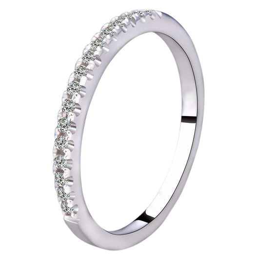 Moissanite Wedding Band Ring