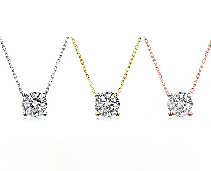 Moissanite Necklace 0.5ct to 2.0ct (5mm to 8mm)