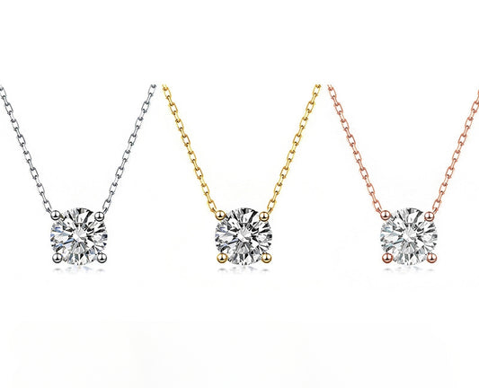 Moissanite Necklace 0.5ct to 2.0ct (5mm to 8mm)