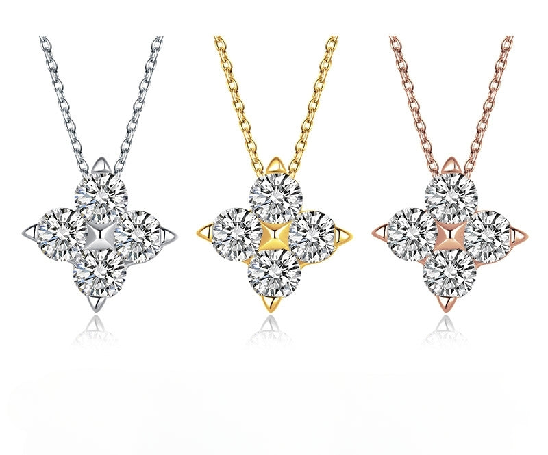 Moissanite Necklace (0.10ct x4)