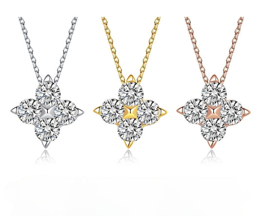 Moissanite Necklace (0.10ct x4)